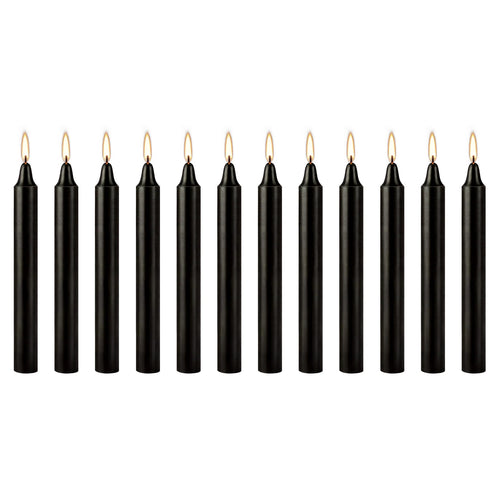 12 Pcs 3.9*0.4in (10.1*1.2cm) Black Small Rod Wax, Drip-Free, Smoke-Free and Fragrance-Free Home Dinner Candles, Hand-Pulled, High-Quality, Suitable for Various Places, Various Holidays.