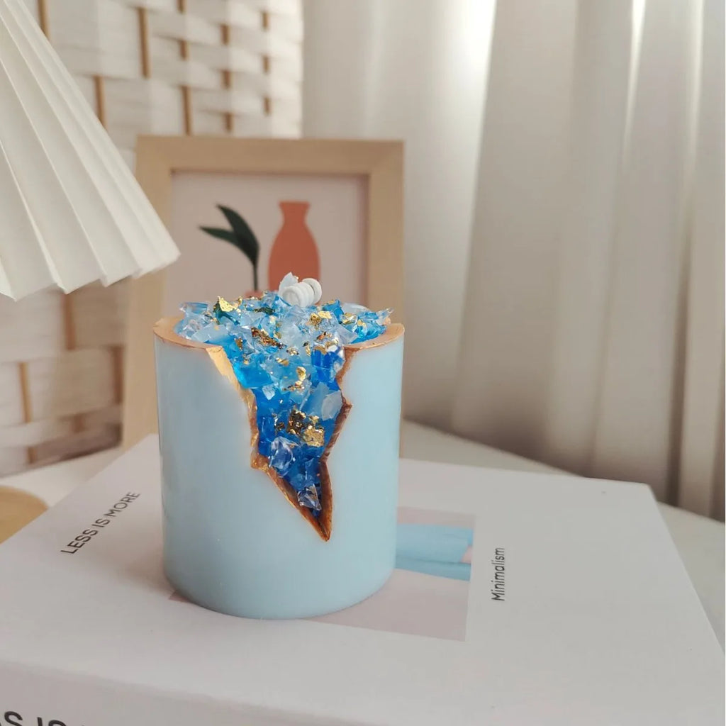 Crystal Ore Aroma Candle Jelly Wax Living Room Table Tabletop Decoration Birthday Gift Creative Companion Gift Home Decoration