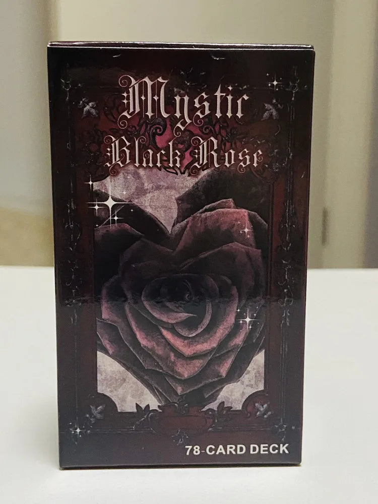 Mystic Black Rose Oracle Deck 78 Pcs Situations Tarot Cards Twin Flame Love Keywords Deck Healing Shadow Work Unique