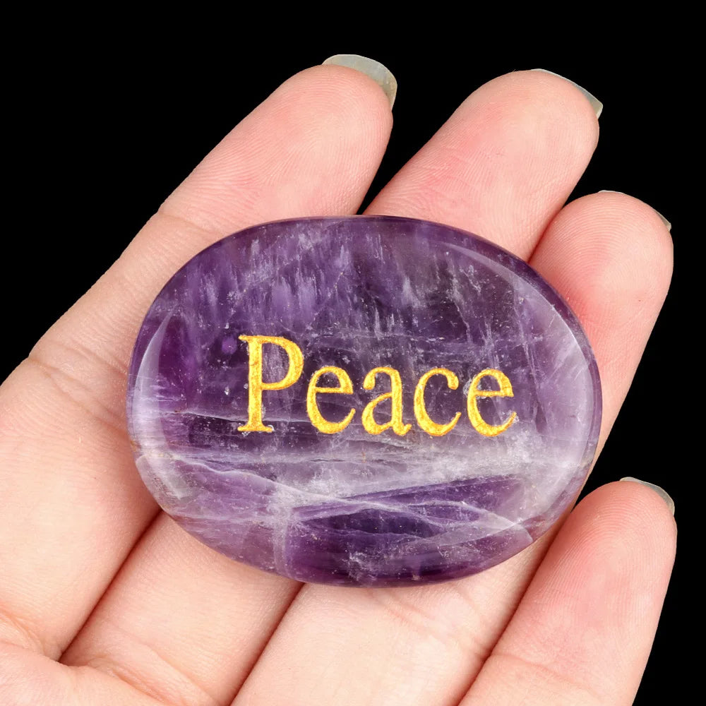 Natural Crystal Stone Ornaments Ellipse Inspirational Room Decor Healing Crystals Energy Feng Shui Jewelry Decoration 40-45mm