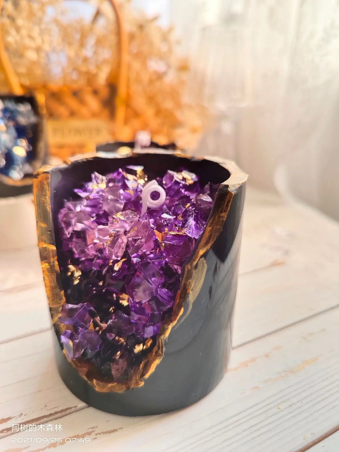 Crystal Ore Aroma Candle Jelly Wax Living Room Table Tabletop Decoration Birthday Gift Creative Companion Gift Home Decoration