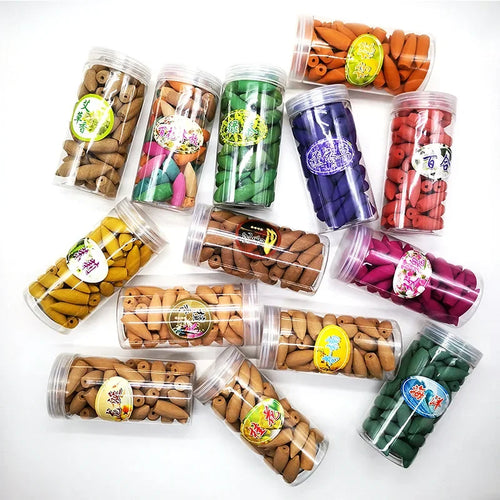 1Box About 55Pcs Bigger Backflow Incense Cones With Plastic Box