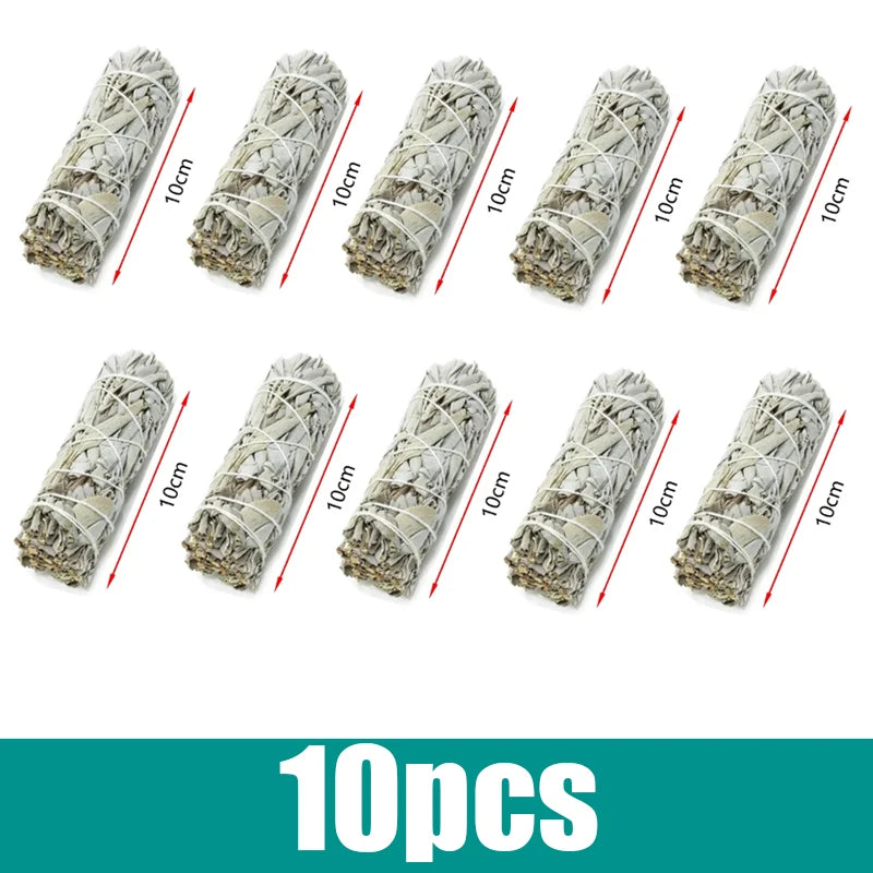Natural White Sage Bundle Smudge Sticks Home Purification Pure Leaf Purification Meditation Portable Energy Cleansing Bundles