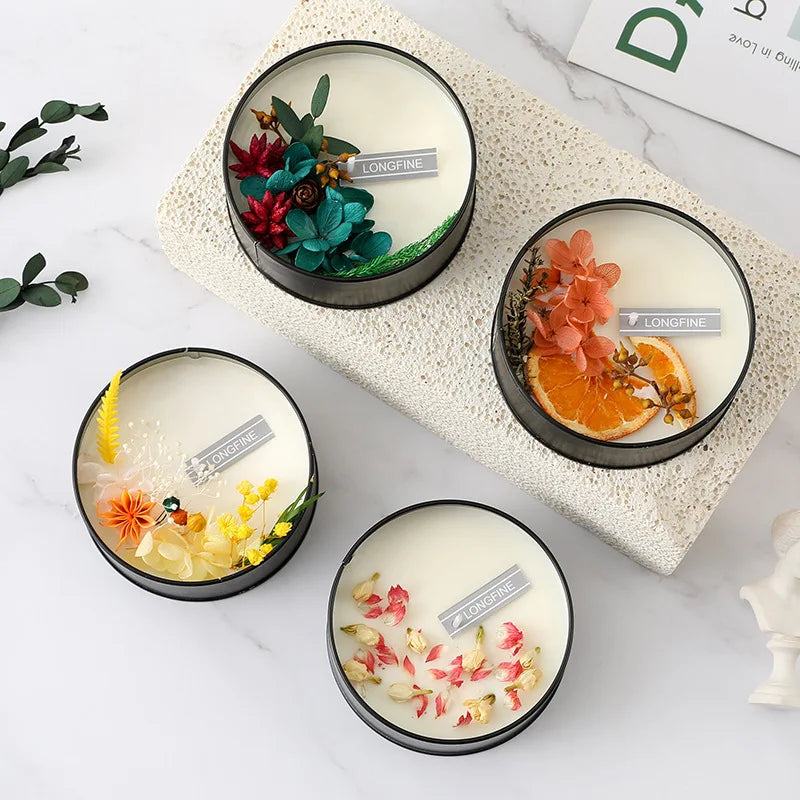 100% Soy Wax Handmade Rose Jasmine Gardenia Aromatherapy Candle Birthday Christmas Immortal Flower Fairy Gift Cup Wax