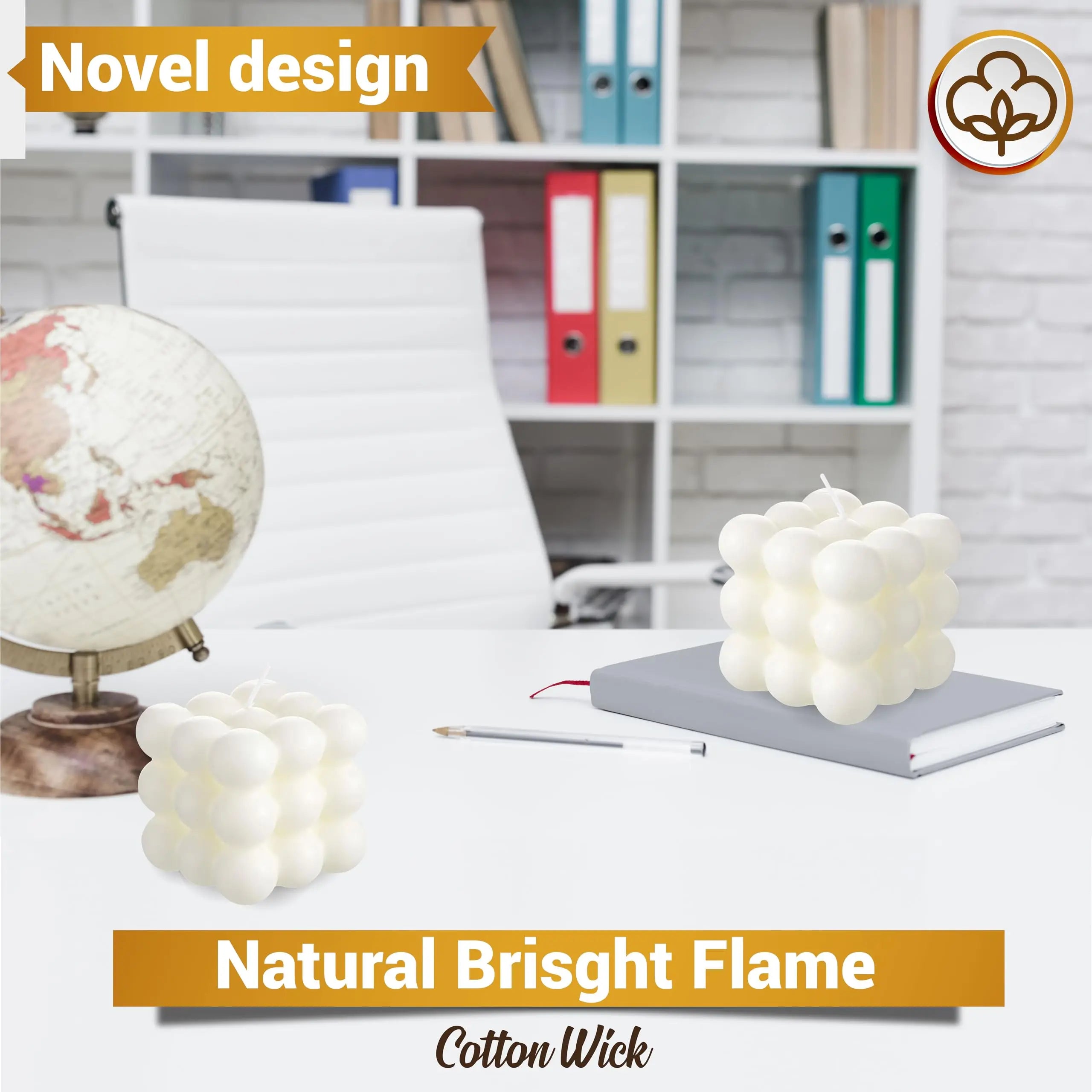 3D Bubble Cube Scented Candle Home Decoration Handmade Candles Wedding Birthday Candles Room Decor Props for Photos  Ins Style