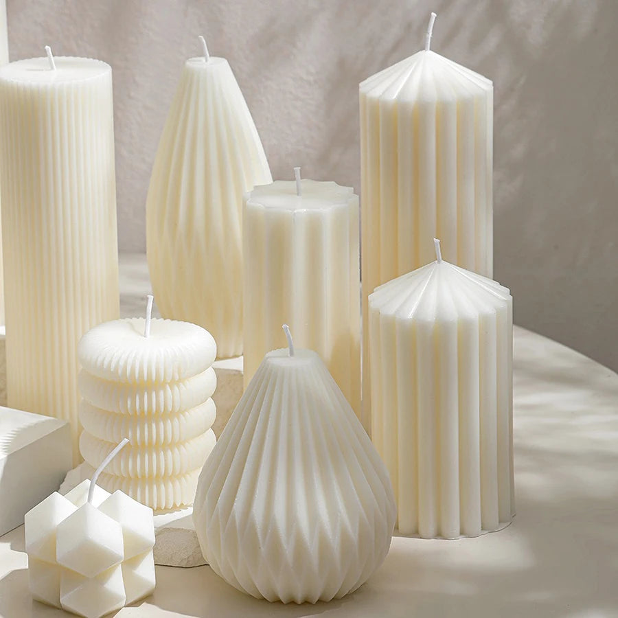 1pcs Nordic style cylindrical candle smokeless candle for wedding, party, birthday decoration, Nordic home decoration, bedroom