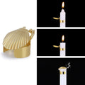 Automatic Extinguisher Candle Wick Trimmer Taper Candle Snuffer Tools Care Kit Silver and Gold Color