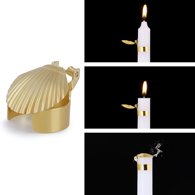 Automatic Extinguisher Candle Wick Trimmer Taper Candle Snuffer Tools Care Kit Silver and Gold Color
