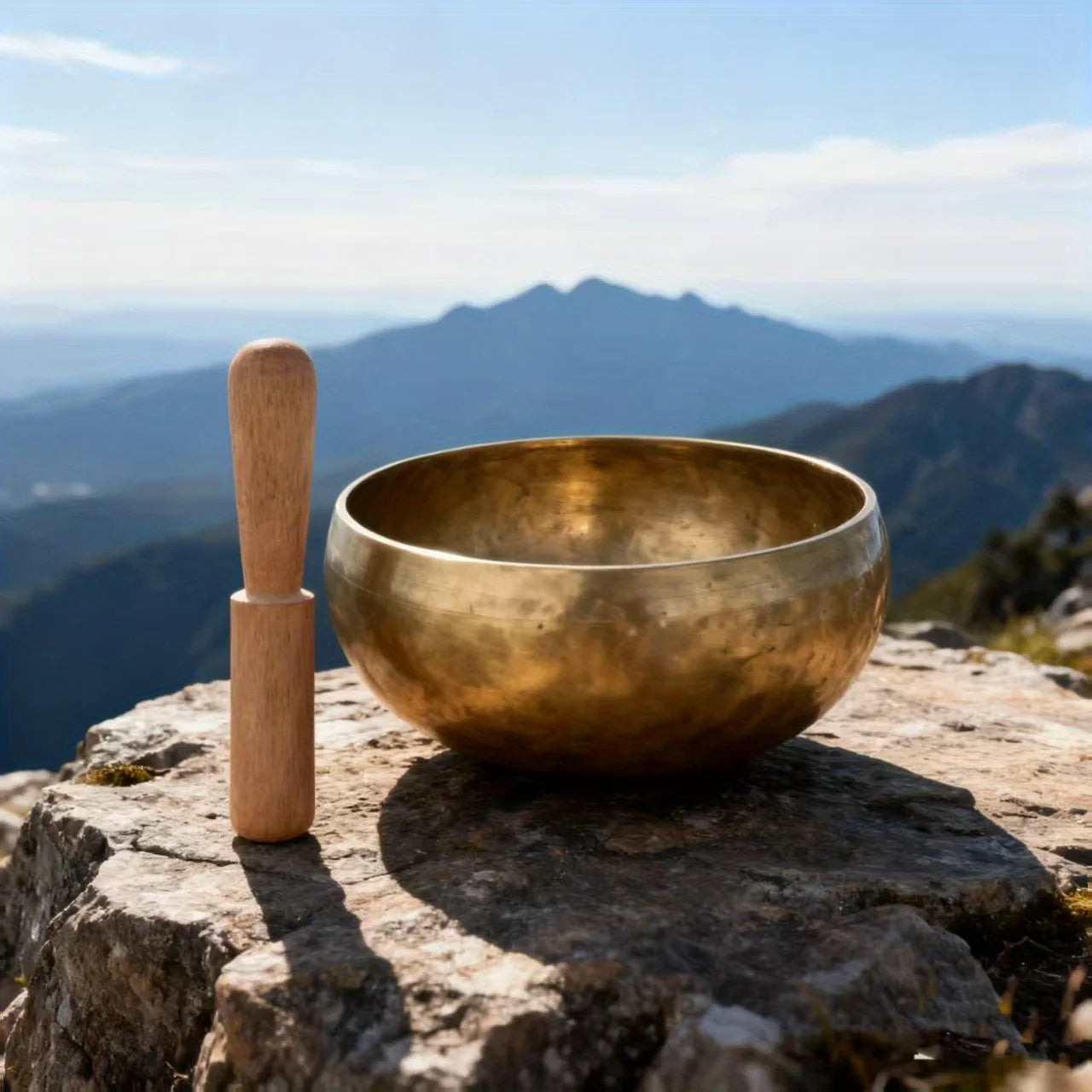 Tibetan Sound Therapy Singing Bowl Handmade Brass Sing Bowl Yoga Meditation Buddha Sound Bell Healing Stress Relief Instrument