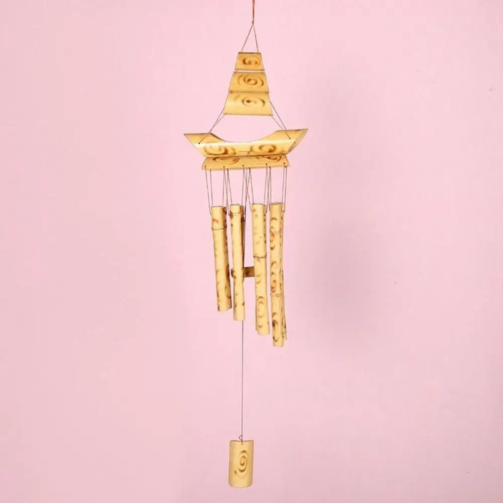 Bamboo Bamboo Wind Chimes New Handmade Pendant Bell Wind Chime Retro Crafts Gift Wall Hanging Windchimes Indoor Outdoor