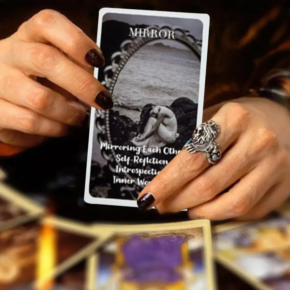 Mystic Red Rose Oracle cards  A 53 Oracle English Visions Divination Edition Deck Borad Playing Games