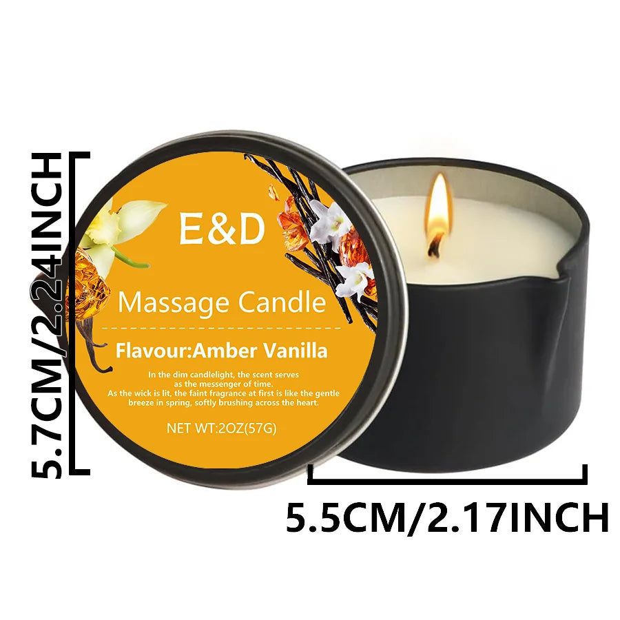 1PC Massage Oil Candles，luxury aromatherapy candles，for Stress Relief and SkinMoisturizing, SM Product Scented Candle Body Oil