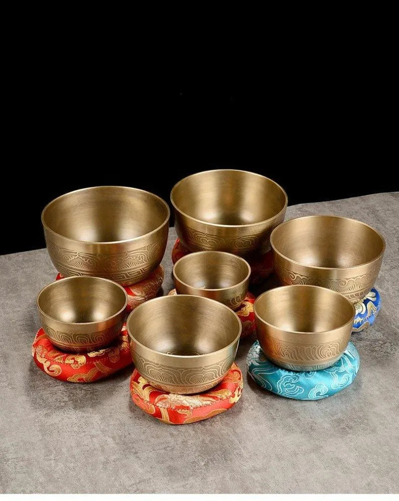 Nepal Singing Bowl Handmade Tibetan Bowls 7 Chakras Original Sound Healing Meditation Massage Yoga Accessories Set Decorative