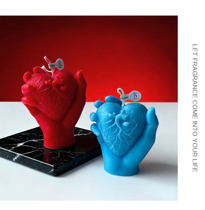1Pc Handmade Heart Scented Candle - Ins Creative Valentine's Day Romantic Love Gift Home Fragrance Desktop Decorative Candle