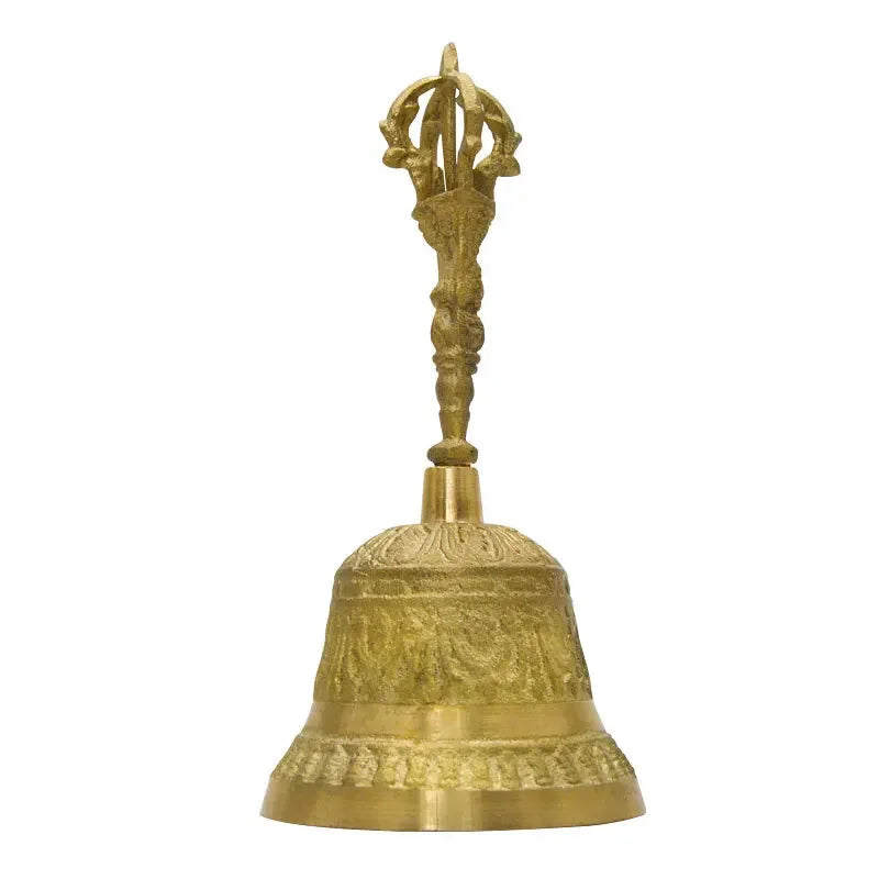 brass ritual bells Tibetan buddhist bells for Divination Wicca FengShui Loud Call Meditation Hand Bell  Prayer Alarm copper