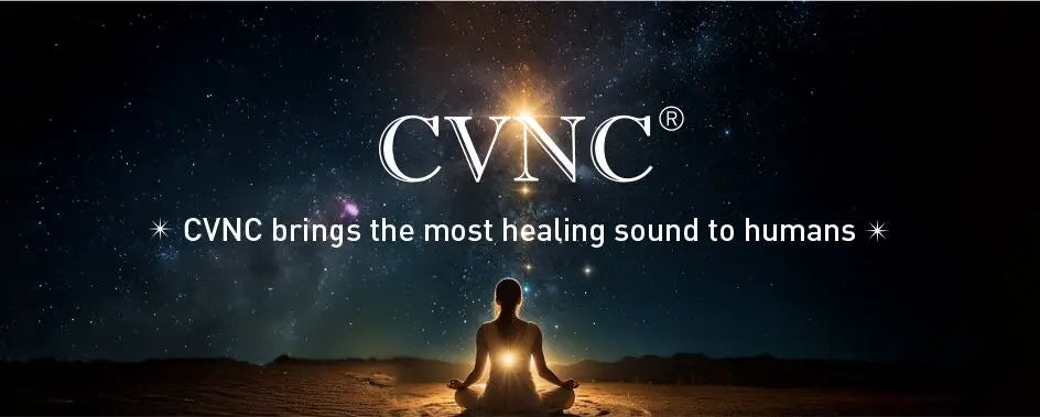 CVNC 6-12" Flower of Life pattern Frosted Quartz Crystal Singing Bowls Set  7Pcs Chakra for Sound Healing with Bags