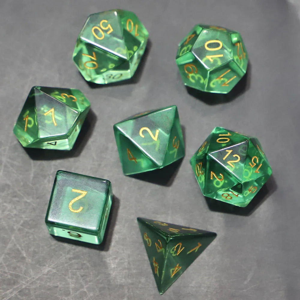 Fashion Natural Stone Hand Carved Polyhedral Dice Sets Healing Crystal Dungeon Dragons Table Board Roll Playing Games Craft Gift