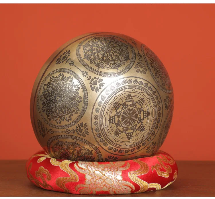 Nepal Handmade Tibetan Bowl Yoga Sound Healing Brass Tibetan Singing Bowls Professional Meditation Bowl Instruments Mindfulness