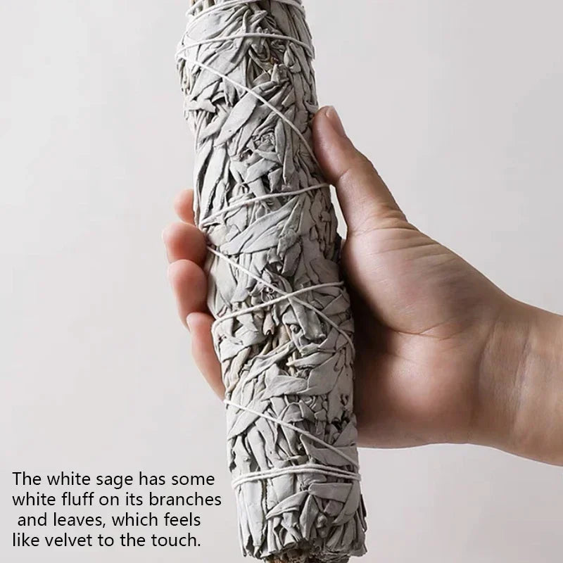 Natural White Sage Bundle Smudge Sticks Home Purification Pure Leaf Purification Meditation Portable Energy Cleansing Bundles