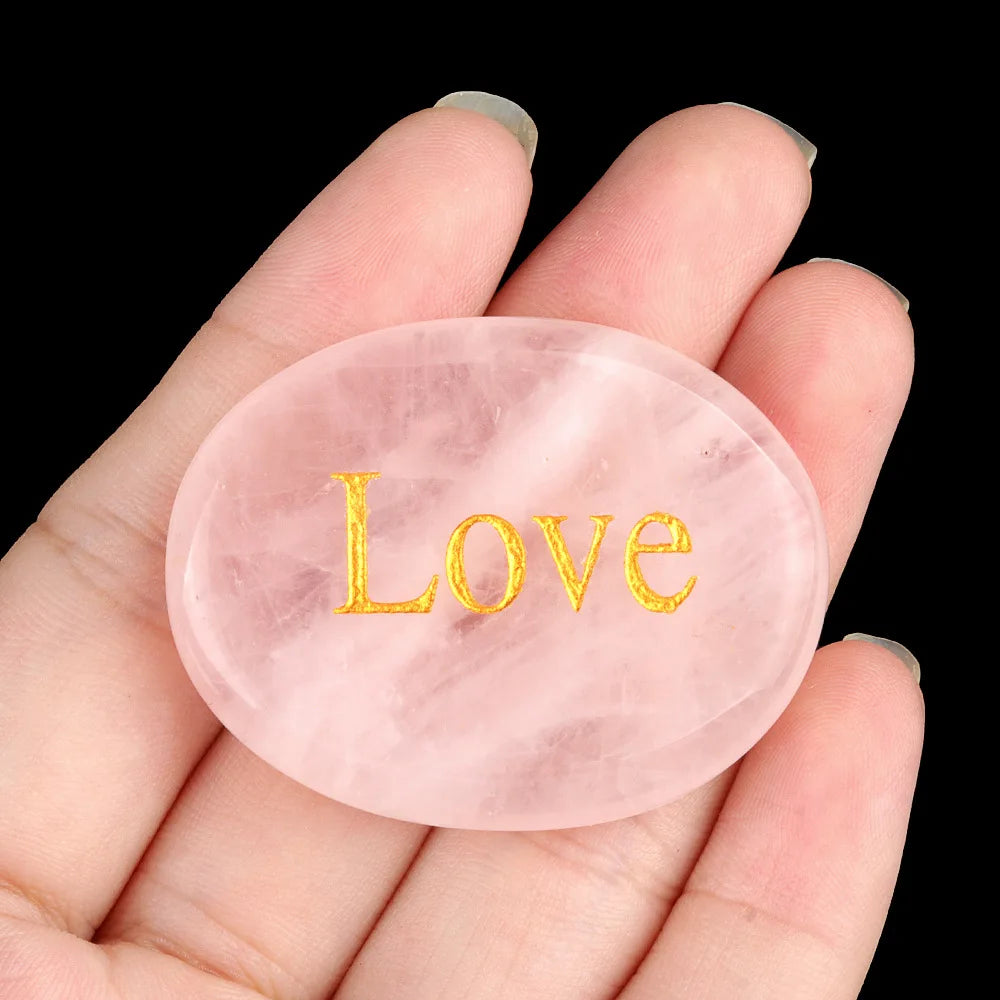 Natural Crystal Stone Ornaments Ellipse Inspirational Room Decor Healing Crystals Energy Feng Shui Jewelry Decoration 40-45mm