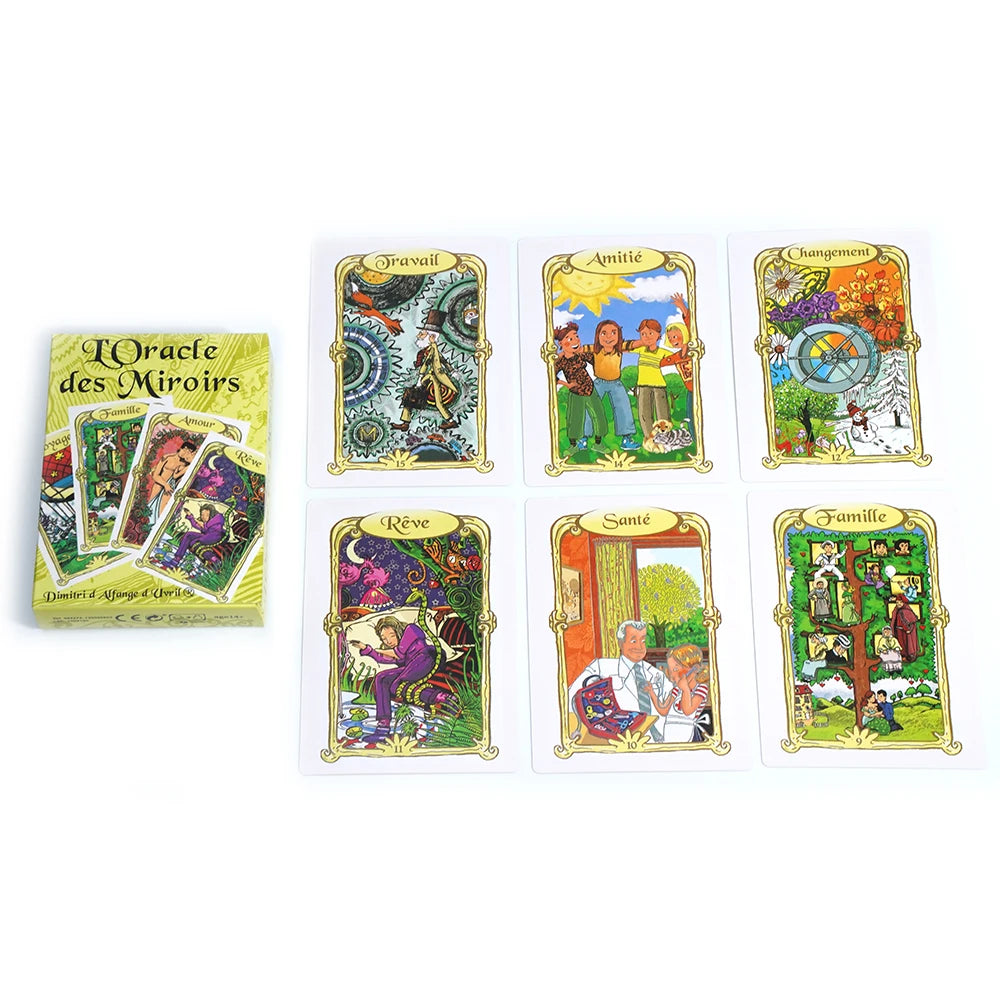 Français Oracle des Miroirs French of Tarot Cards Un Outil Précieux pour la Divination et la Guidance Spirituelle Board Game