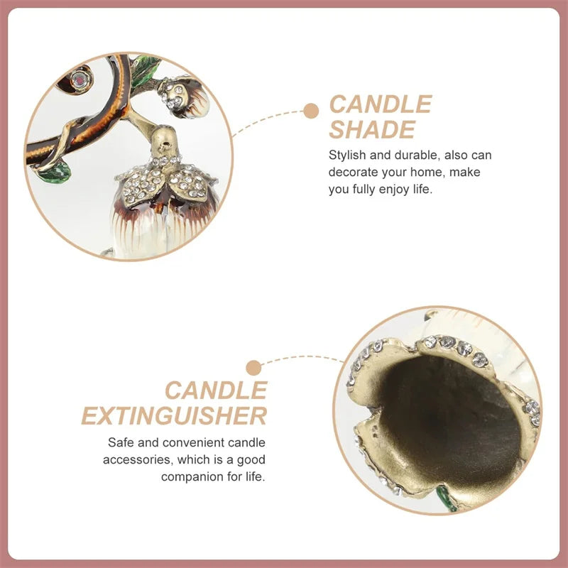 Elegant Candle Snuffer Candle Extinguisher Long Handle Candle Accessory Metal Wick Flame Snuffer Wick Snuffer Home Decor Gift
