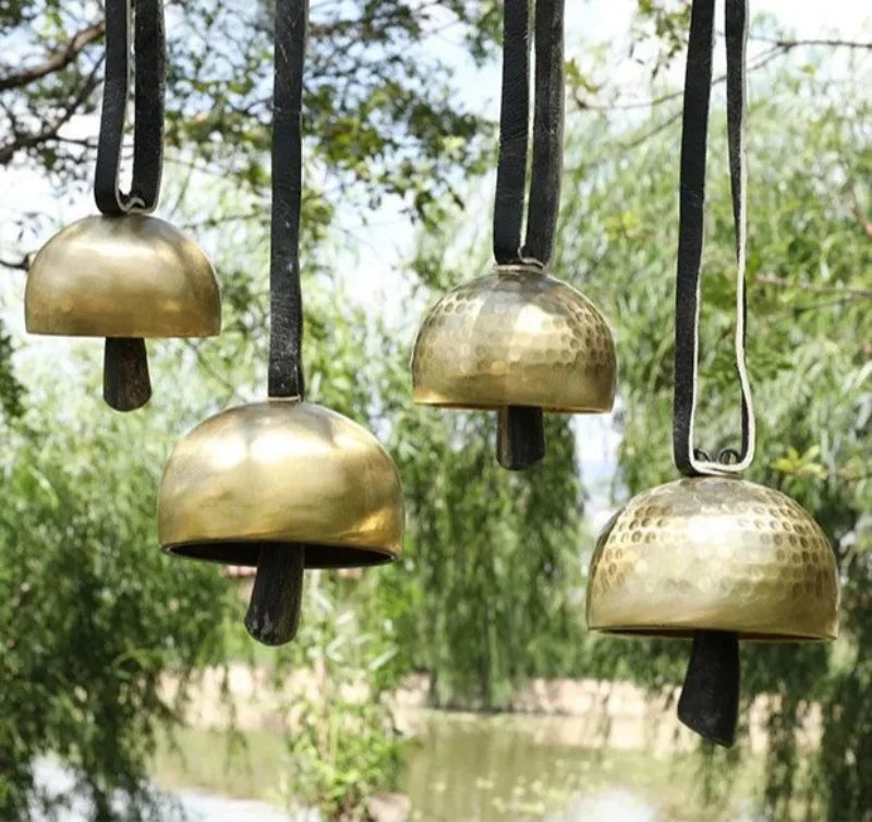 Handmade Brass Bell Meditation Copper Bells Outdoor Wind Chimes Sound Healing Chakra Mindfulness Musical Instruments Percussion