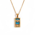 E.B.belle Original New Tarot Queen Lover Magician Moon Necklace Tarnish Free Stainless Steel Jewelry 18K Gold Plated Decoration