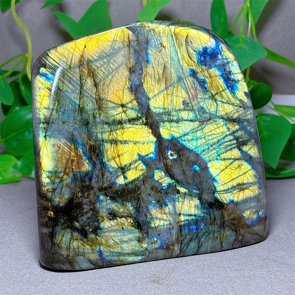 Labradorite Big Free Form Crystal Natural Stone Quartz Stone Minerals Home Garden Decoration Reiki Energy Healing Luck RoomDecor