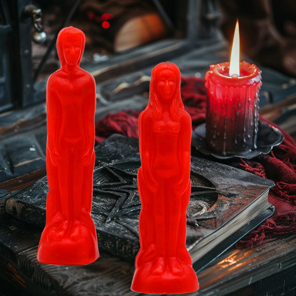 1pcs Black Candle Ritual Female Male Figure Human Candle Soy Wax Paraffin Wax Hoodoo Candles for Spells and Altars