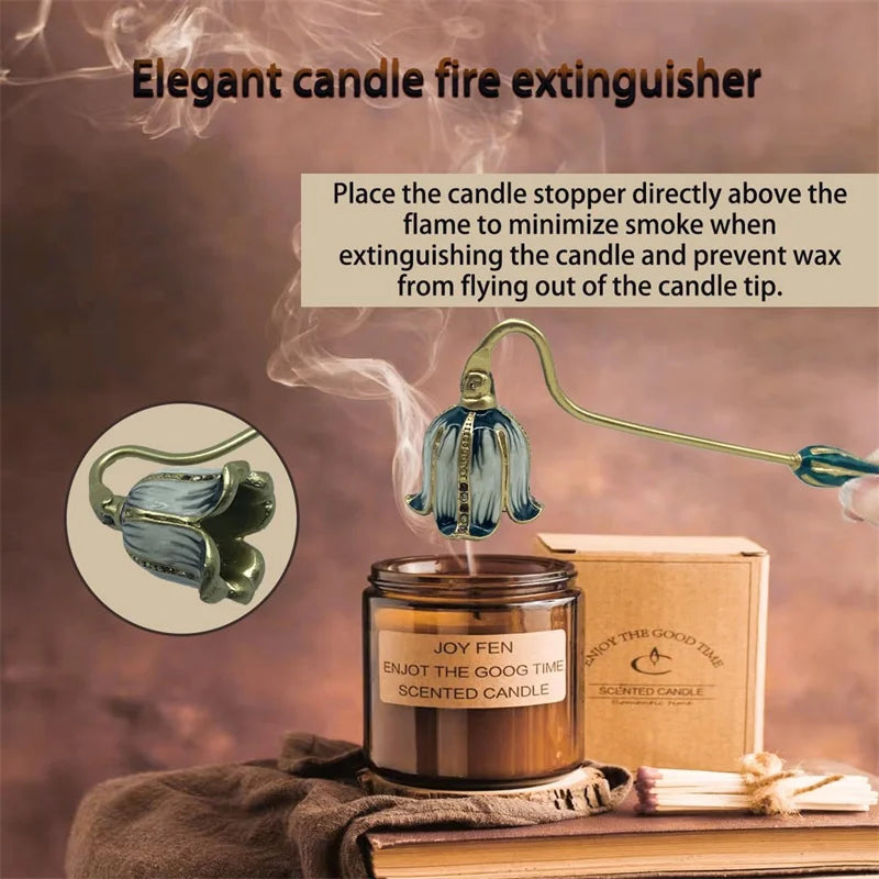 Elegant Candle Snuffer Candle Extinguisher Long Handle Candle Accessory Metal Wick Flame Snuffer Wick Snuffer Home Decor Gift