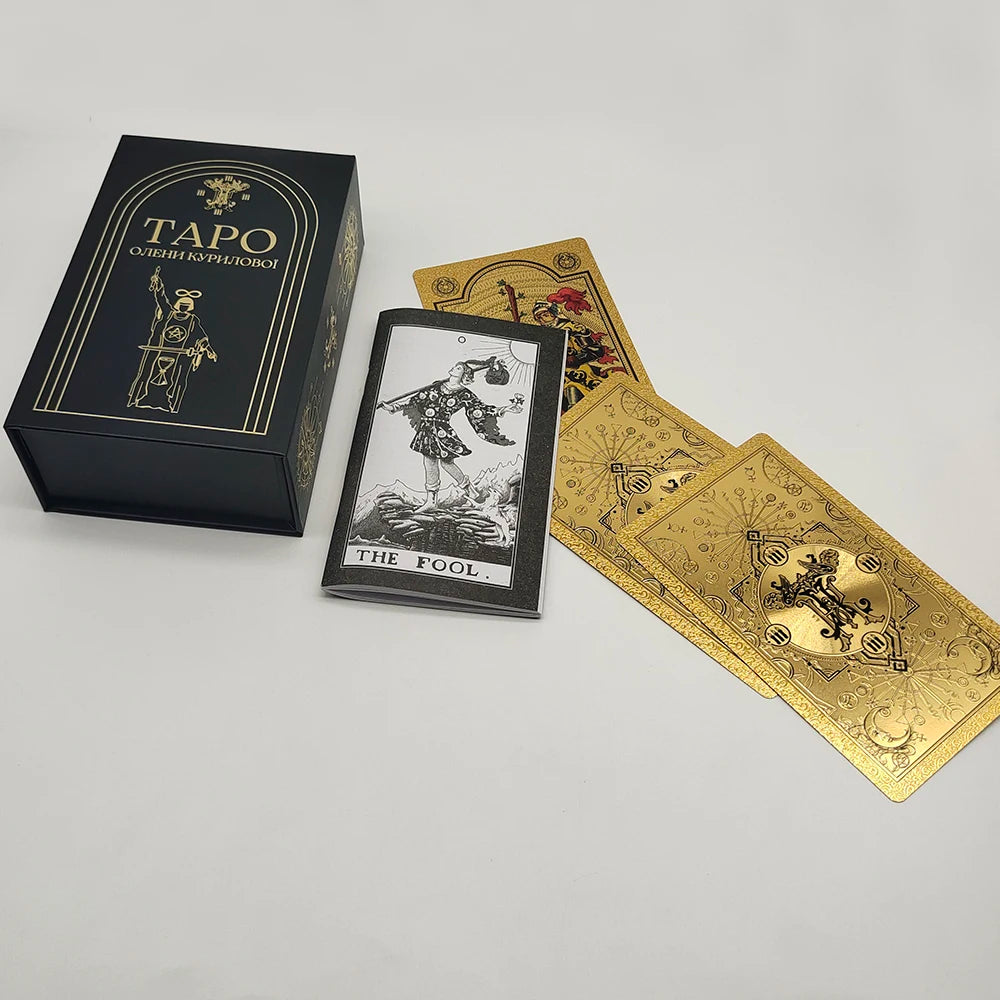 New Plastic Rider Waite Tarot Hot Stamping Gold Foil Tarot Exquisite Board Game Divination Cards For Collection