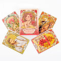 Romantic Lenormand Oracle Cards  37 Pcs Deck 10.2x7.2cm English Vision Art Nouveau Floral Motifs for Party Board  Playing Games