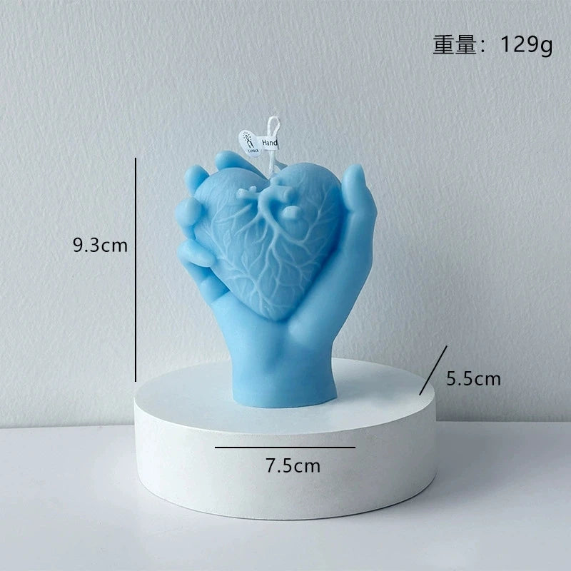 1Pc Handmade Heart Scented Candle - Ins Creative Valentine's Day Romantic Love Gift Home Fragrance Desktop Decorative Candle