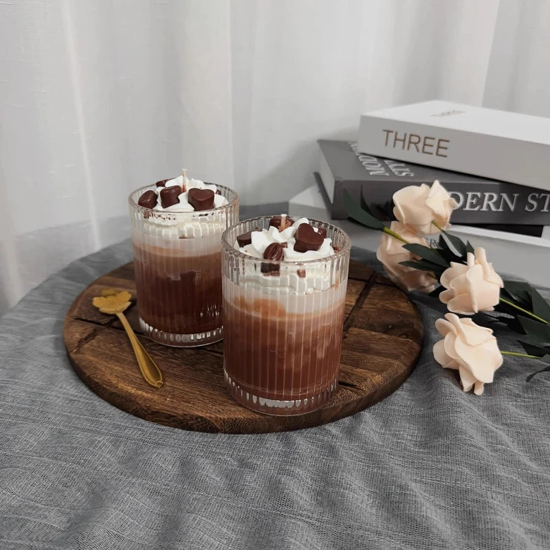 Iced Coffee Scented Candle Summer Inspired Scented Candle with Whipped Cream Chocolate Look Cozy  Aromatherapy Home Decor