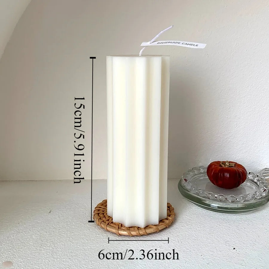 1pcs Nordic style cylindrical candle smokeless candle for wedding, party, birthday decoration, Nordic home decoration, bedroom