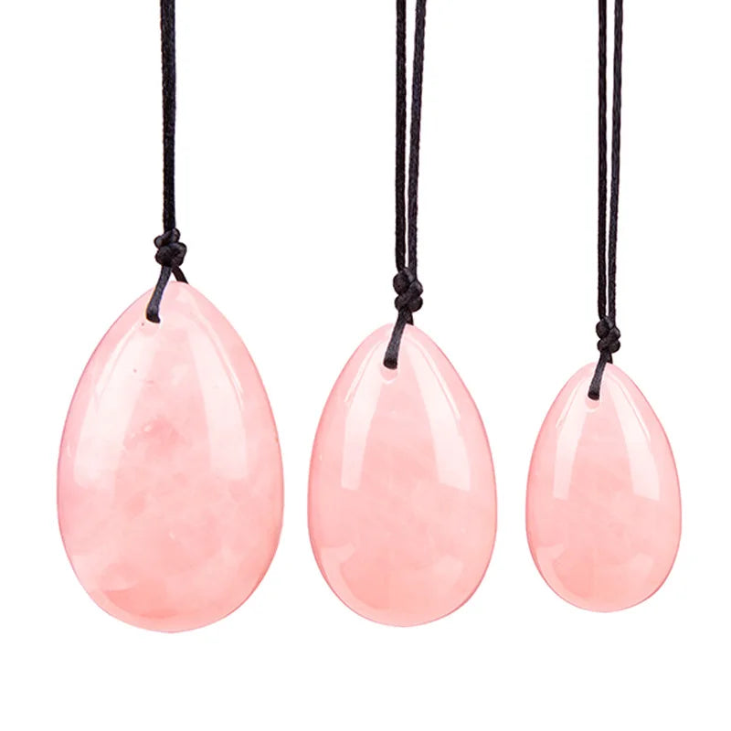 Wholesale Drill Jade Egg Set Quartz Massage Wand Crystal Stone Yoni Ball Pelvic Kegel Exercise Tool Tightening Vaginal Muscle