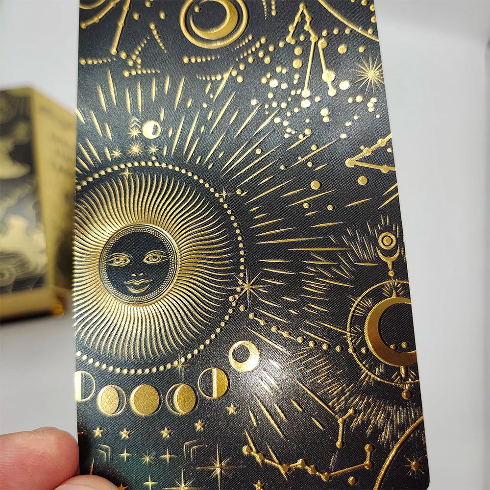 New Plastic Rider Waite Tarot Hot Stamping Gold Foil Tarot Exquisite Board Game Divination Cards For Collection