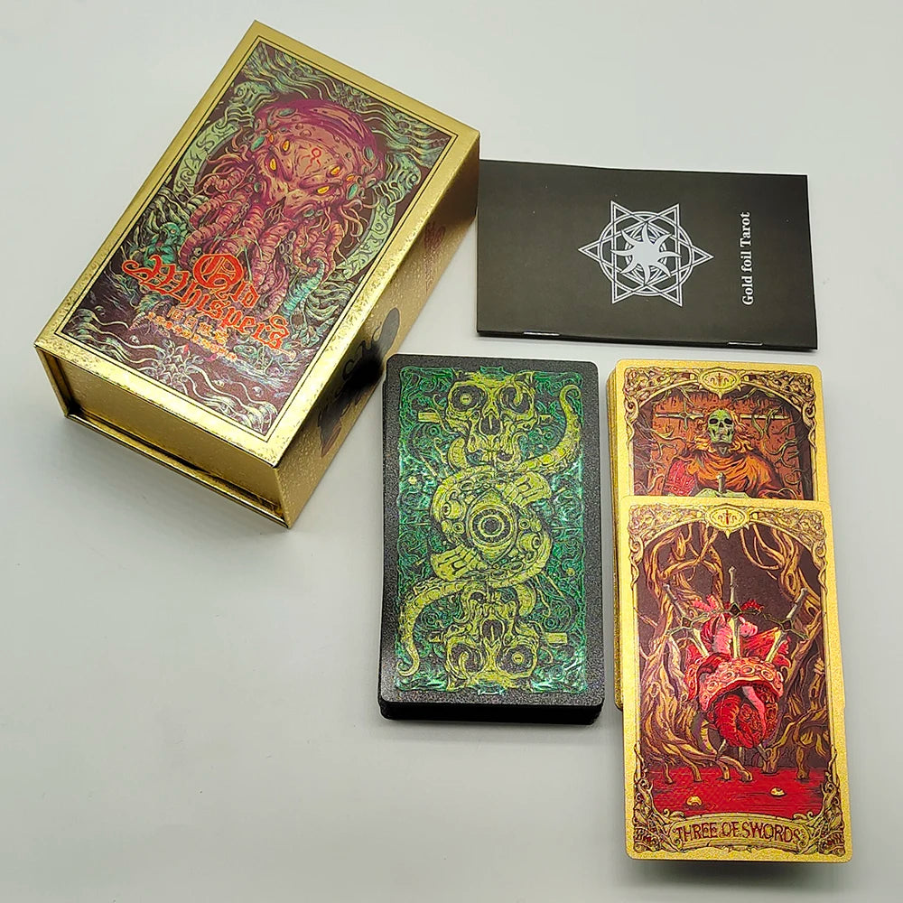 New Plastic Rider Waite Tarot Hot Stamping Gold Foil Tarot Exquisite Board Game Divination Cards For Collection