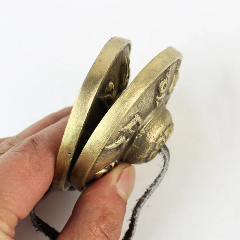 Tibetan Tingsha Cymbals Sanskrit Brass Chime Bells Meditation Gong for Spiritual Healing Mindfulness Yoga Buddhist