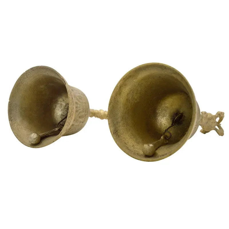 brass ritual bells Tibetan buddhist bells for Divination Wicca FengShui Loud Call Meditation Hand Bell  Prayer Alarm copper
