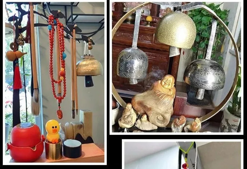Handmade Brass Bell Meditation Copper Bells Outdoor Wind Chimes Sound Healing Chakra Mindfulness Musical Instruments Percussion