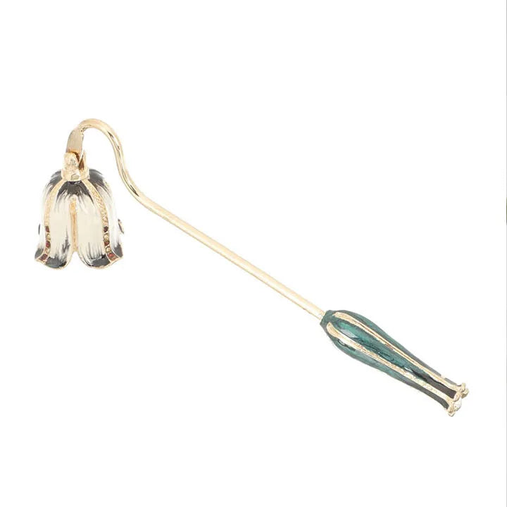 Vintage Flower Candle Snuffer Decorative Candle Extinguisher Flame Safely Long Handle Putting Out Fire Candle Extinguishing Tool