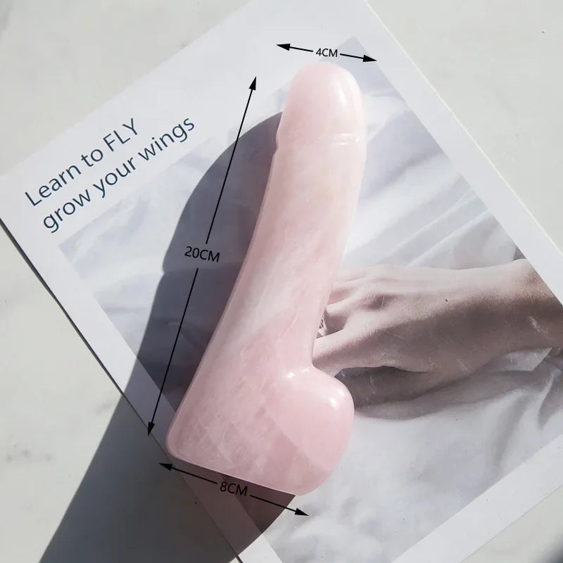 Massage Stick Natural Rose Quartz Yoni Wands Good Quality Pink Crystal Massage Wood Stone Ornament Gemstone Crafts Pleasure Wand