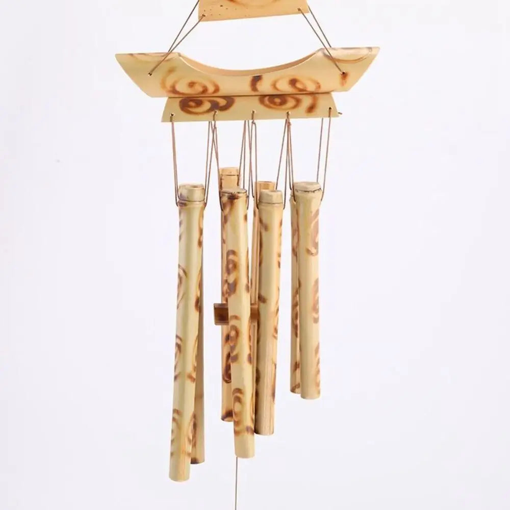 Bamboo Bamboo Wind Chimes New Handmade Pendant Bell Wind Chime Retro Crafts Gift Wall Hanging Windchimes Indoor Outdoor