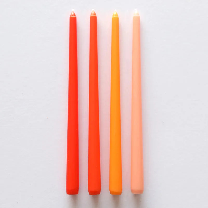 30CM Taper Candle 4 Pack - Home Interior Long Burning Dripless and Smokeless Candles Unscented - Valentines Candles for Home