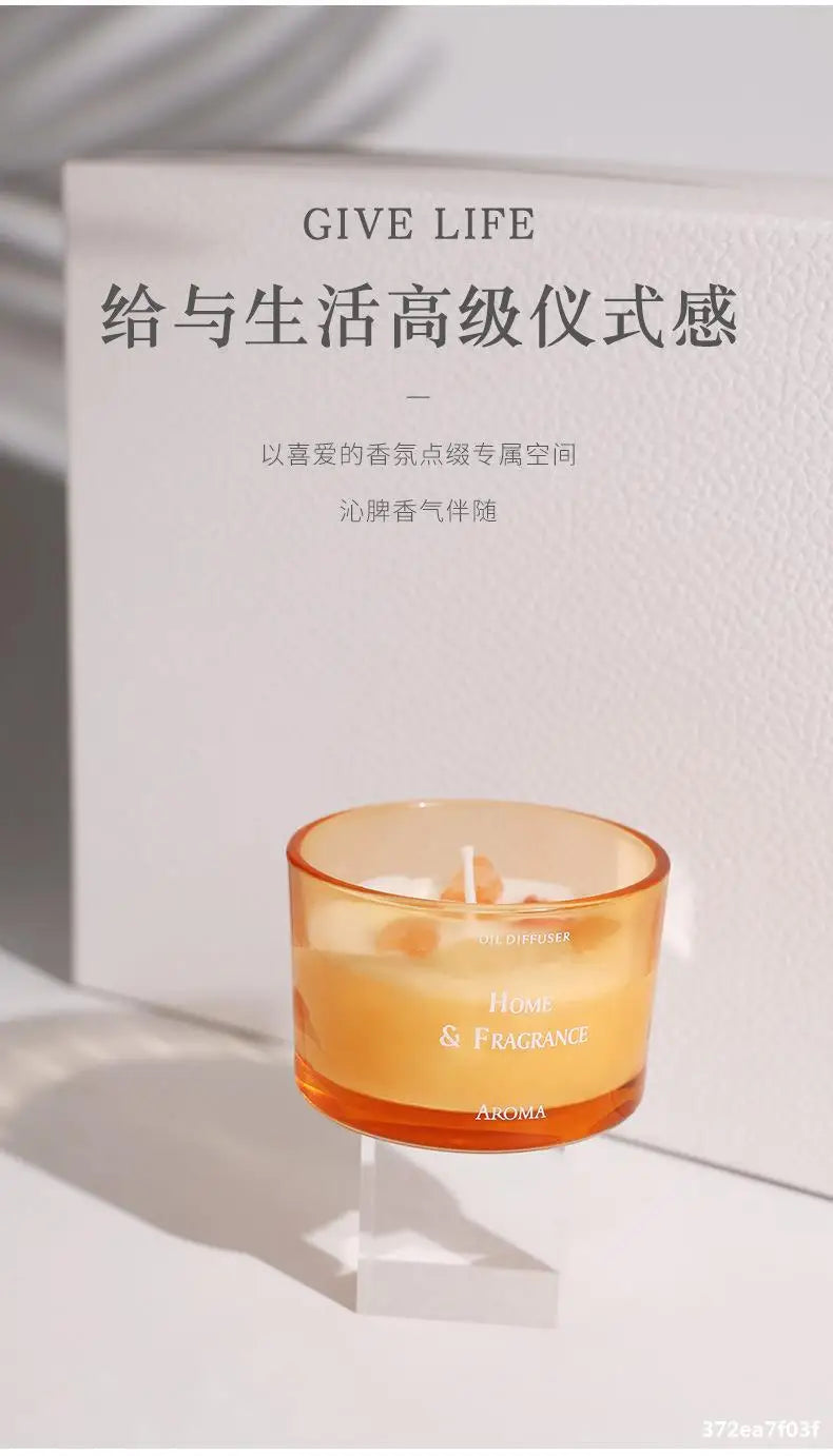 Handcrafted Crystal Scented Candles,  Light-scented Transparent Glass Cup Jar Candles, Festival And Birthday Gifts As Souvenirs