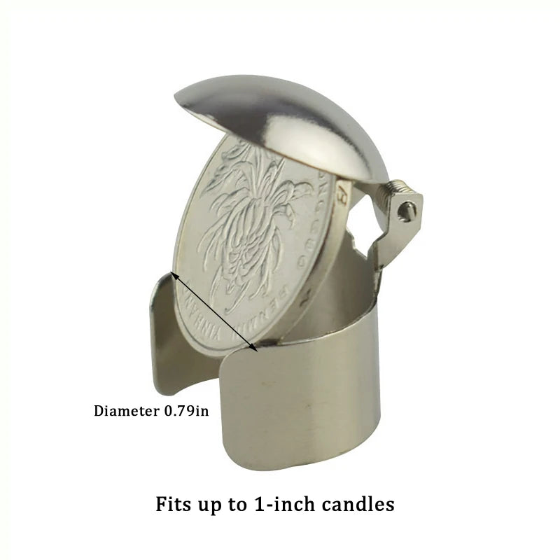 Automatic Extinguisher Candle Wick Trimmer Taper Candle Snuffer Tools Care Kit Silver and Gold Color
