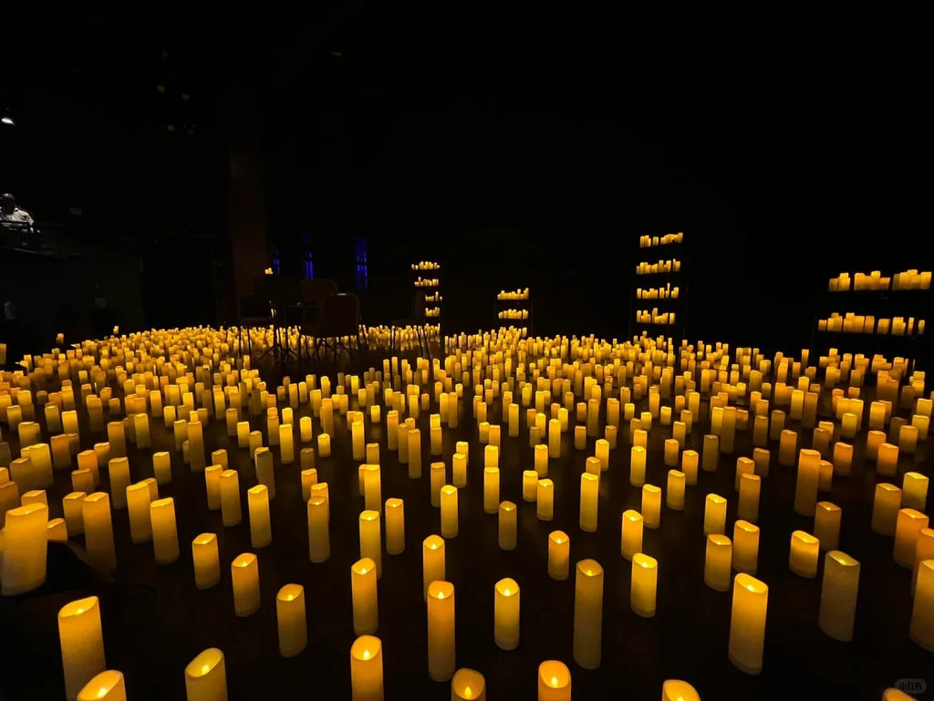 180-9Pcs Artificial Candles LED Flameless Candles for Wedding Led Candle Pillar Candles Flickering Candle for Decorative Concert