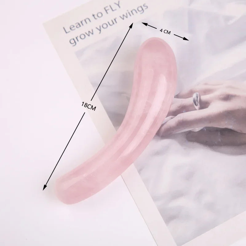 Massage Stick Natural Rose Quartz Yoni Wands Good Quality Pink Crystal Massage Wood Stone Ornament Gemstone Crafts Pleasure Wand